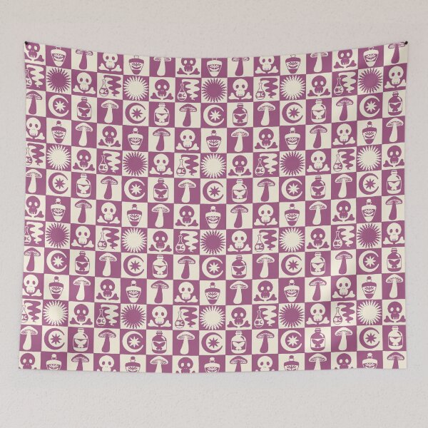 Item preview, Spooky Oddities Checkered Pattern designed and sold by Haley Schulz.