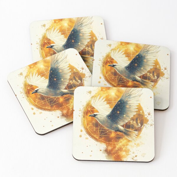 Item preview, Cosmic Awakening: Sacred Geometry, and the Mystical White Raven designed and sold by Leylita Design.