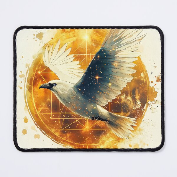 Item preview, Cosmic Awakening: Sacred Geometry, and the Mystical White Raven designed and sold by Leylita Design.