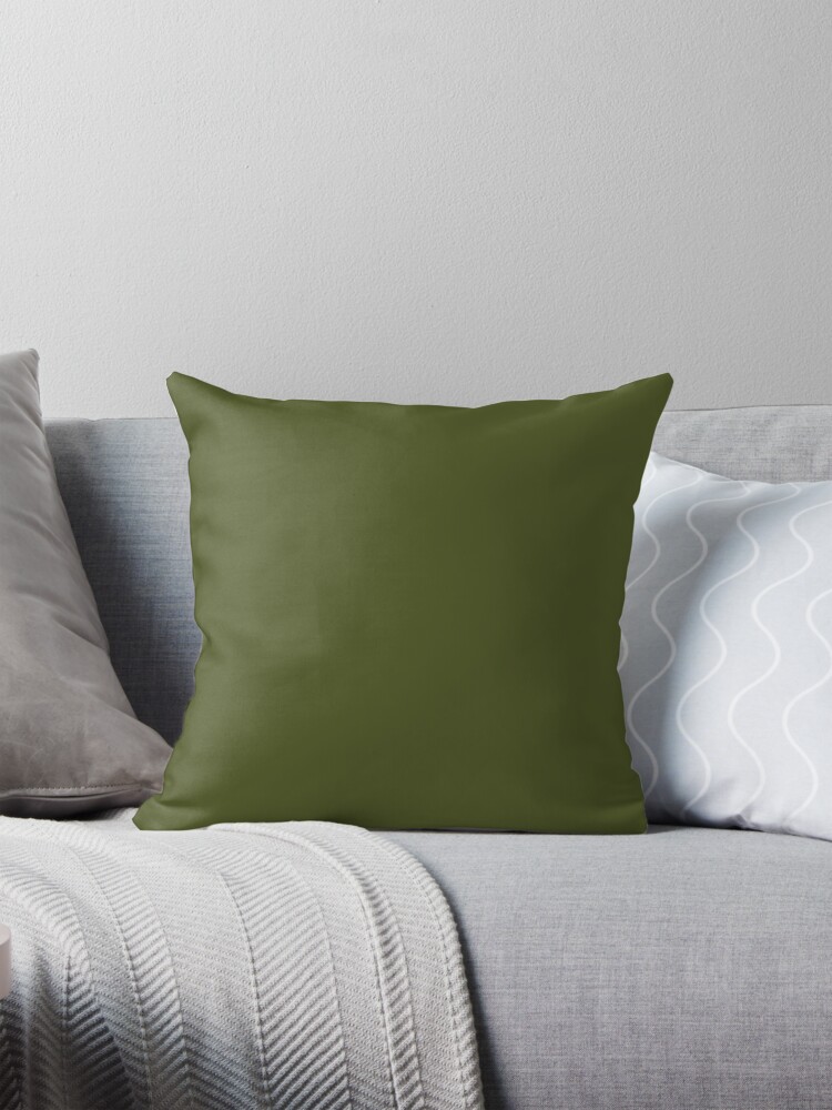 Army Green Pillow for Sale by SolidColors Redbubble