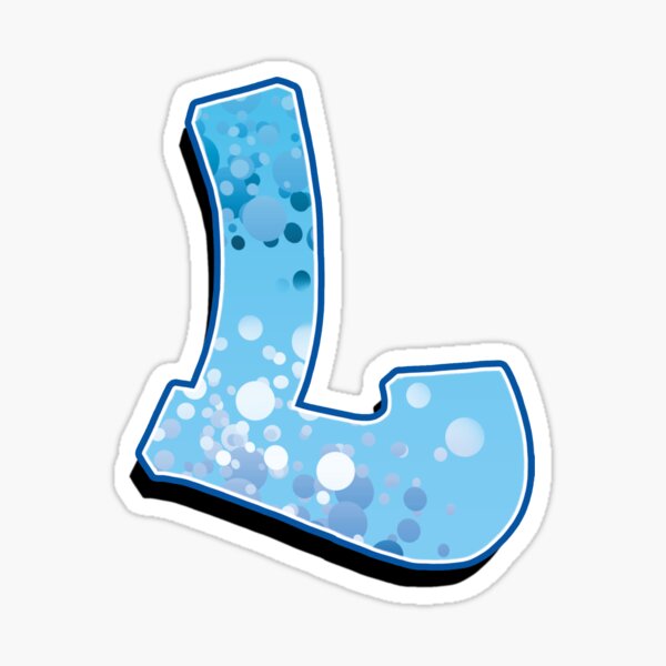 L - bubbles Sticker