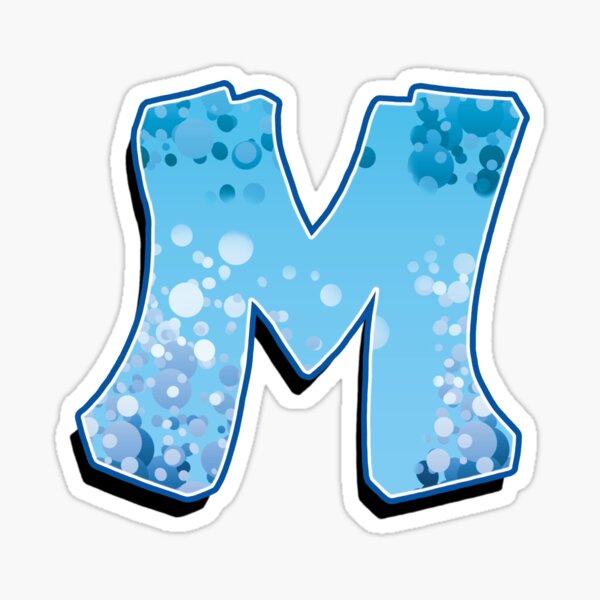 M - bubbles Sticker