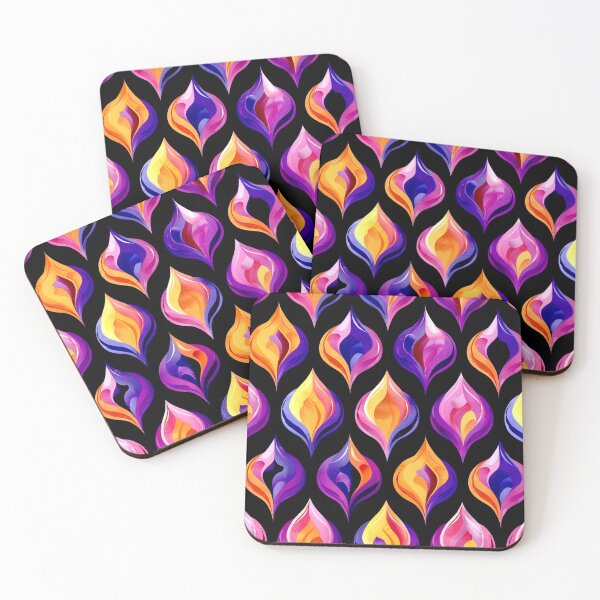 Item preview, Abstract Minimalist Vintage Deco Pop Art Purple, Orange, Pink Pattern Design designed and sold by squishmuffin101.