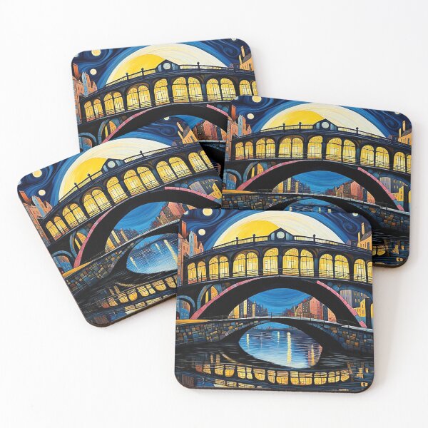 Item preview, Bridge under moonlight 4 designed and sold by George Hutton Hunter.