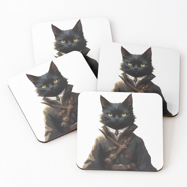 Item preview, Mysterious Wizard Rogue Cat - Dark Fantasy Design designed and sold by CrownedCanvas.