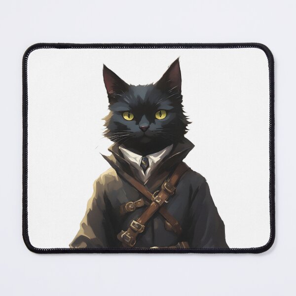 Item preview, Mysterious Wizard Rogue Cat - Dark Fantasy Design designed and sold by CrownedCanvas.