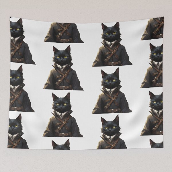 Item preview, Mysterious Wizard Rogue Cat - Dark Fantasy Design designed and sold by CrownedCanvas.