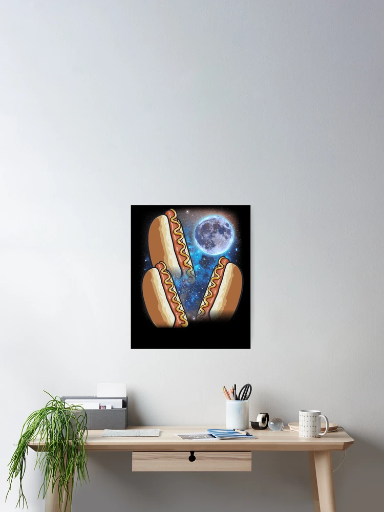 Imagen 2 de 3, Póster con la obra Three Glizzy Moon Cursed Meme Funny 3 Howling Hotdogs Gear, diseñada y vendida por DynamicDesign.