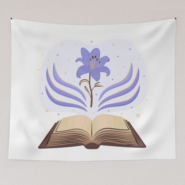 Item preview, Open book and blue lily designed and sold by OM-lova.