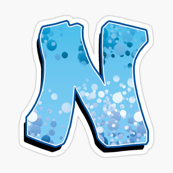 N - bubbles Sticker