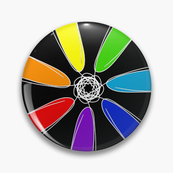 Item preview, Geometric flower with rainbow colors designed and sold by Stefrait-7.