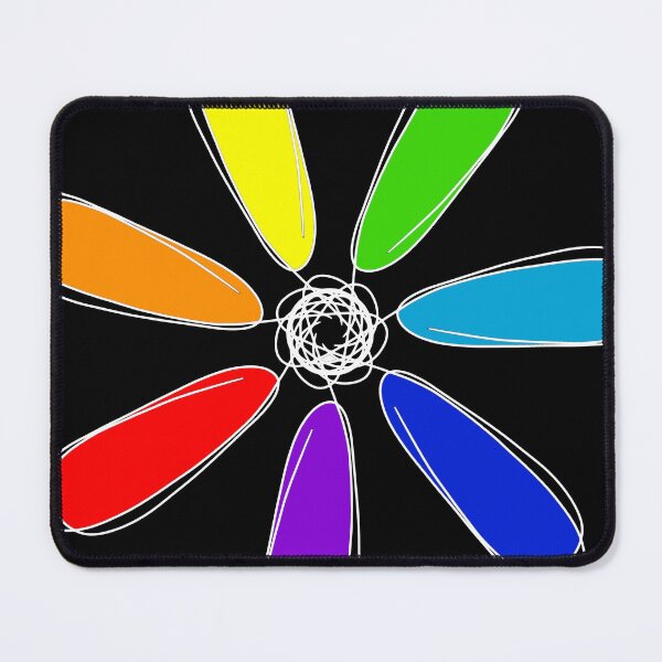 Item preview, Geometric flower with rainbow colors designed and sold by Stefrait-7.