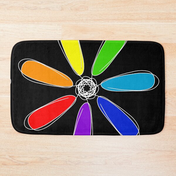 Item preview, Geometric flower with rainbow colors designed and sold by Stefrait-7.