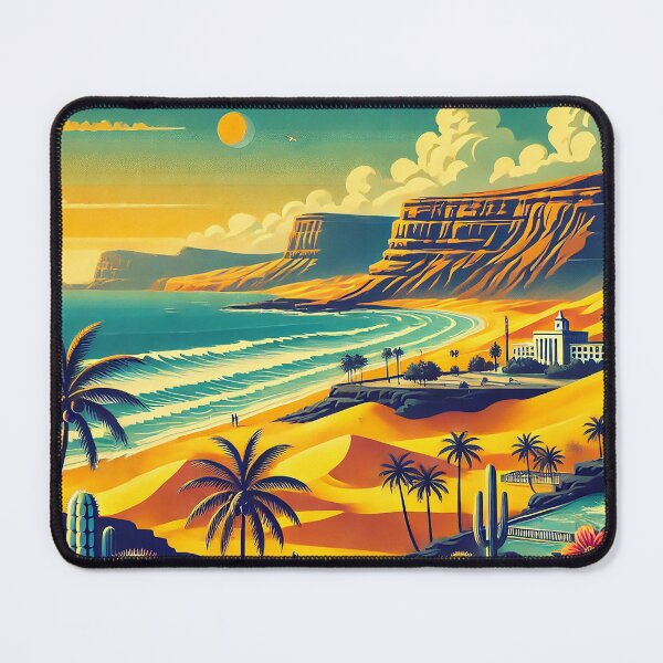 Item preview, Gran Canaria Coastline | Retro 1960s Travel Poster designed and sold by AlexandruStoian.