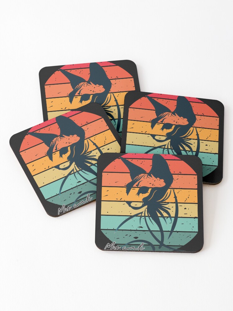 Thumbnail 1 of 5, Coasters (Set of 4), Sphinx cat designed and sold by MudMaster.