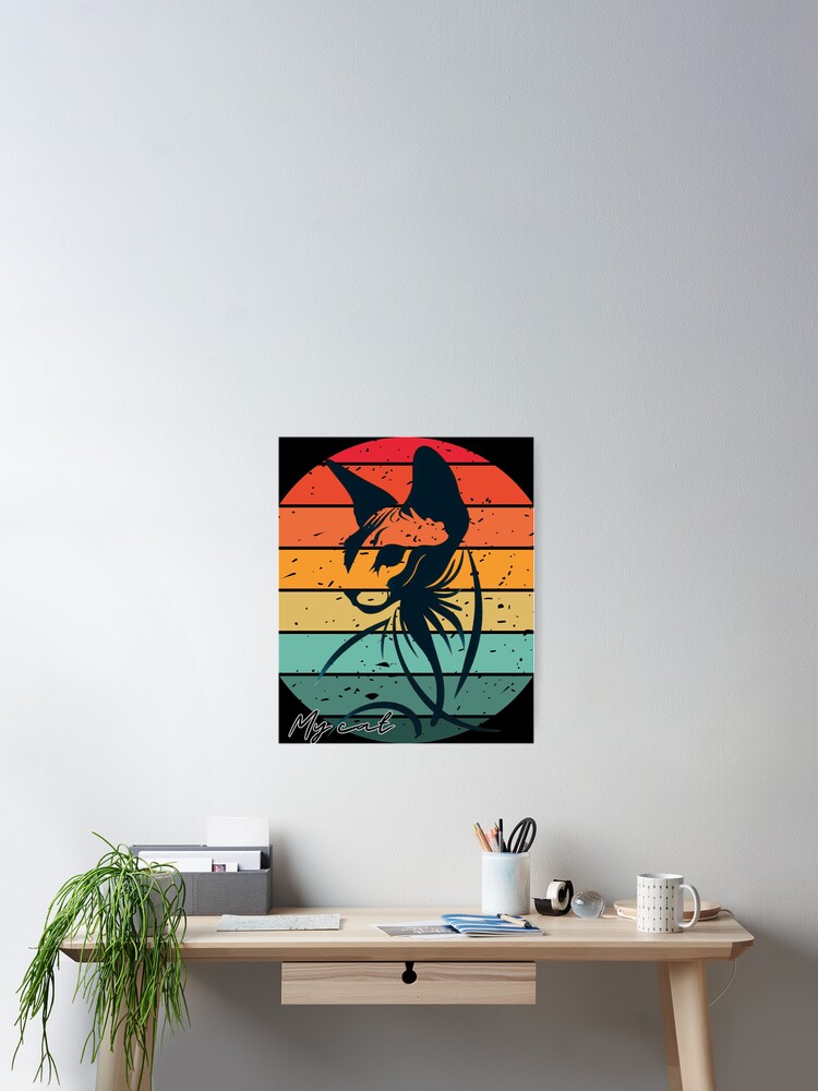 Thumbnail 2 of 3, Poster, Sphinx cat designed and sold by MudMaster.