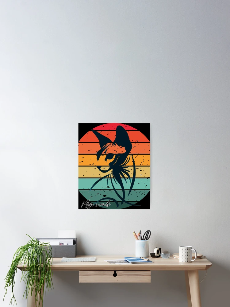 Thumbnail 2 of 3, Poster, Sphinx cat designed and sold by MudMaster.