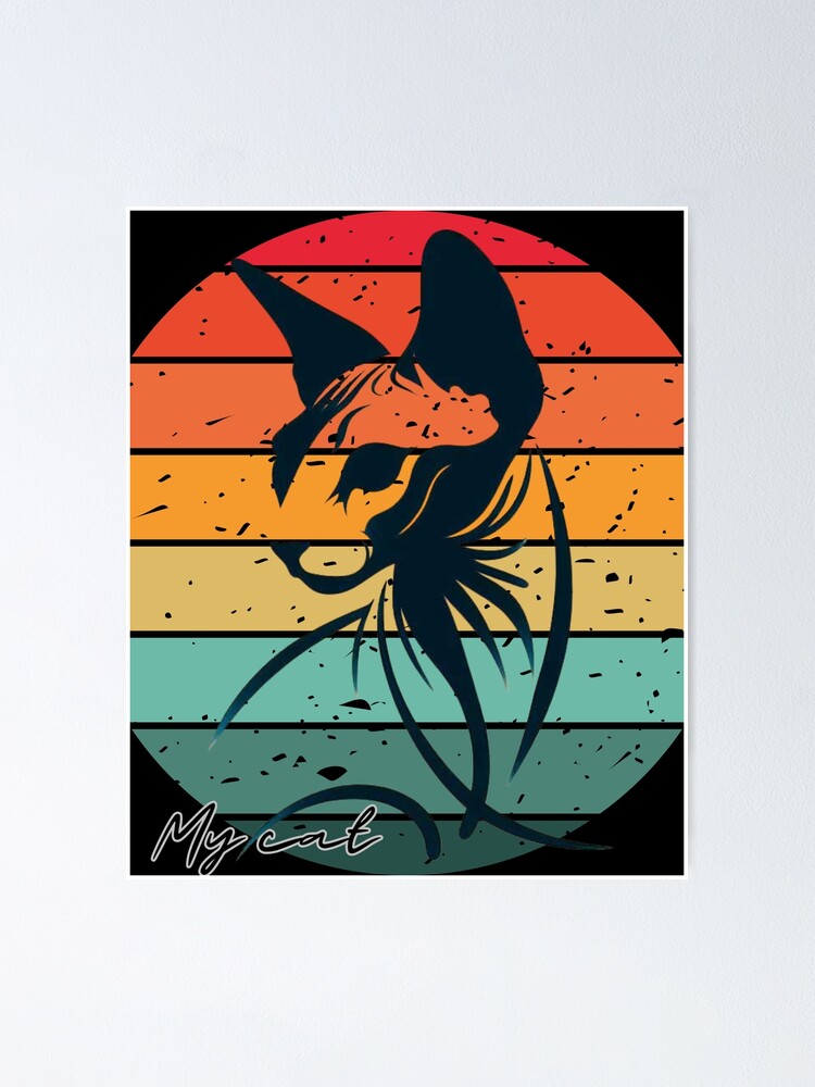 Thumbnail 1 of 3, Poster, Sphinx cat designed and sold by MudMaster.
