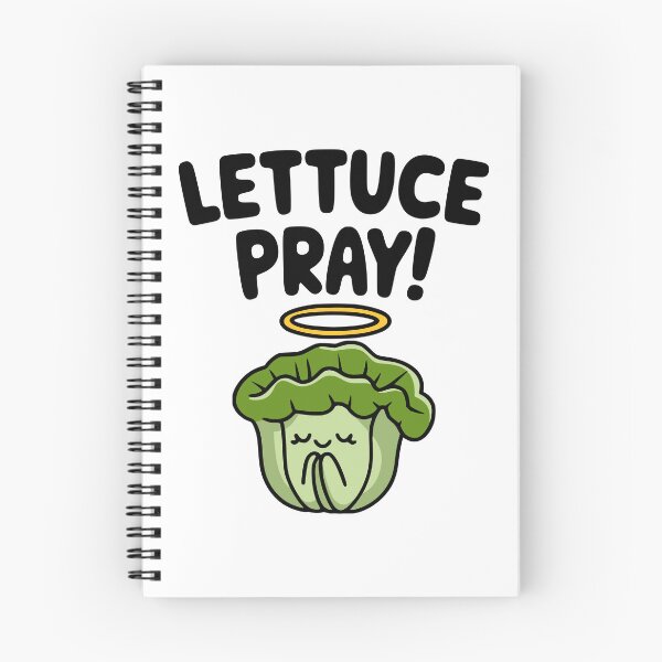 Item preview, ¡Divertido juego de palabras sobre lechuga! ¡Lechuga rezando! designed and sold by PMCreative.