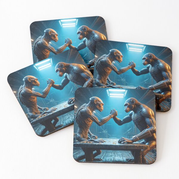 Item preview, Alien and Monkey Arm Wrestling designed and sold by koreatvtea.