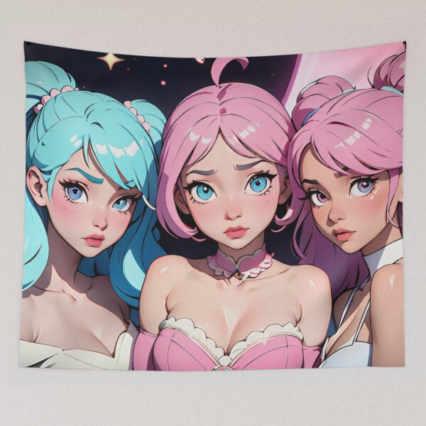 Item preview, Enchanting Trio: Coquette Anime Charm designed and sold by ZipperDragon88.