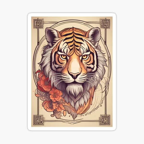 Artikel-Vorschau von Tiger Zodiak, designt und verkauft von MatrixTattoo.
