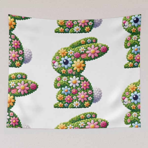 Item preview, Floral Bunny Shaped Topiary Art designed and sold by Chokhdi289shop.