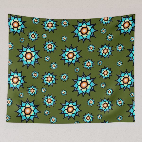 Item preview, Glowing Blue Flowers designed and sold by ShaeRaindrop.