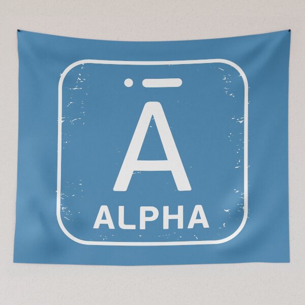 Item preview, NATO phonetic alphabet - Letter A + Morse Code designed and sold by studio838.