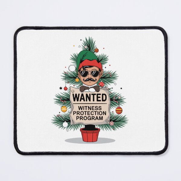 Item preview, Funny Christmas Elf in Witness Protection Program Design designed and sold by ObjCrea123.