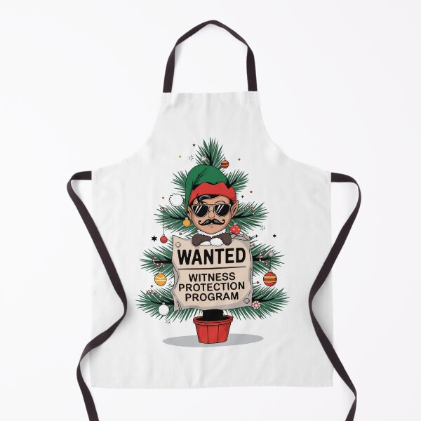 Item preview, Funny Christmas Elf in Witness Protection Program Design designed and sold by ObjCrea123.