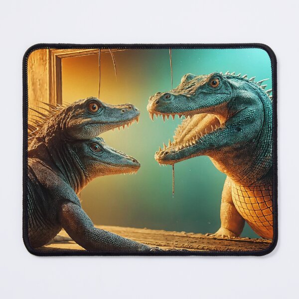 Item preview, Two-Headed Lizard and Crocodile Mirror Scene designed and sold by koreatvtea.