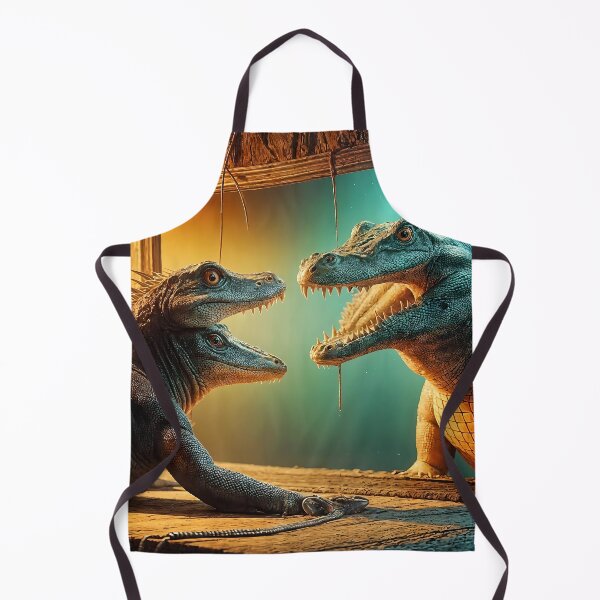 Item preview, Two-Headed Lizard and Crocodile Mirror Scene designed and sold by koreatvtea.