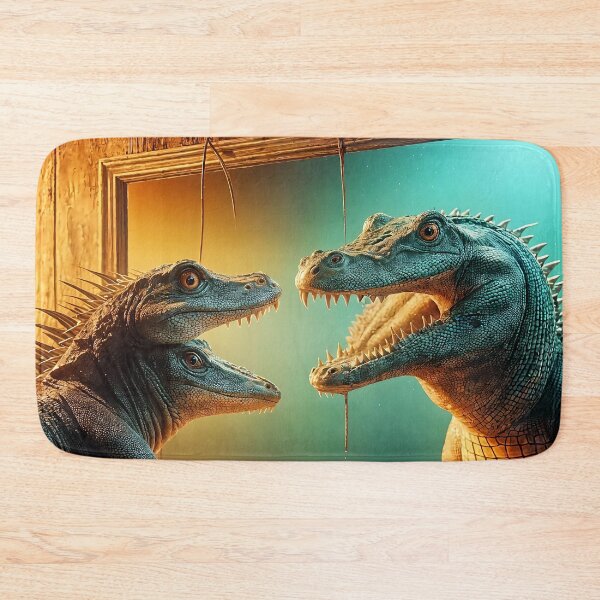 Item preview, Two-Headed Lizard and Crocodile Mirror Scene designed and sold by koreatvtea.