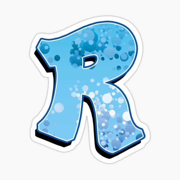 R - bubbles Sticker