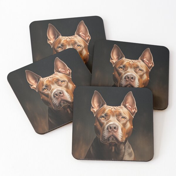 Item preview, Pit Bull Portrait designed and sold by PetsArt.