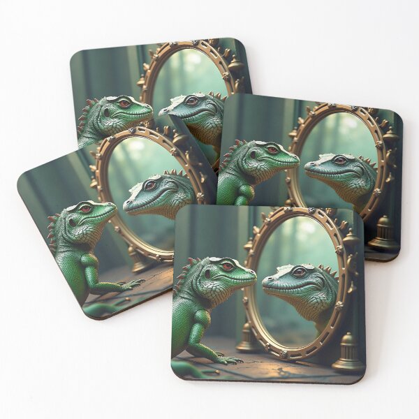 Item preview, Lizard and Crocodile Mirror Encounter designed and sold by koreatvtea.