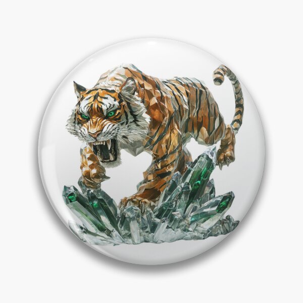 Item preview, Crystal Tiger - Majestic Fantasy Animal Art designed and sold by CardsandCanvas.