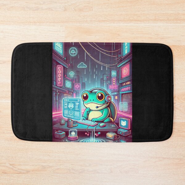 Item preview, Cyberpunk Frog at Work designed and sold by Mjonkey.