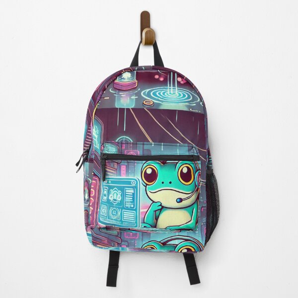 Item preview, Cyberpunk Frog at Work designed and sold by Mjonkey.