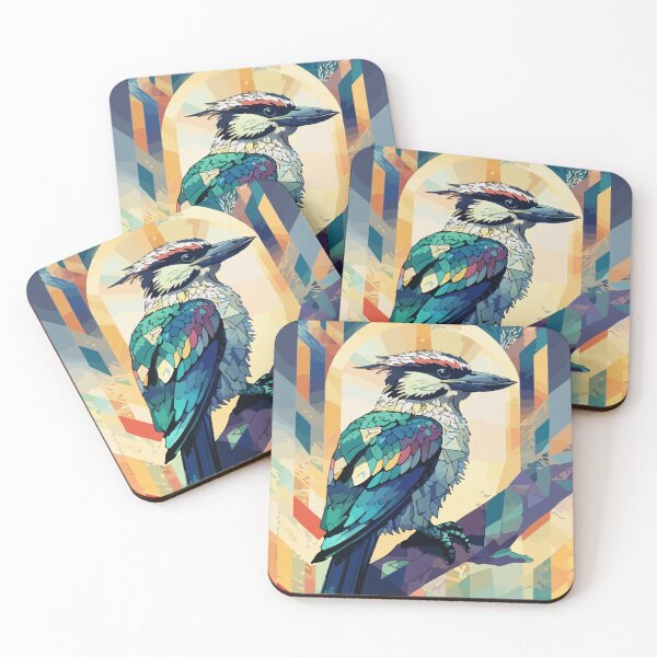 Item preview, Vibrant Geometric Kingfisher in Prism Art designed and sold by -DEEWOLF-.