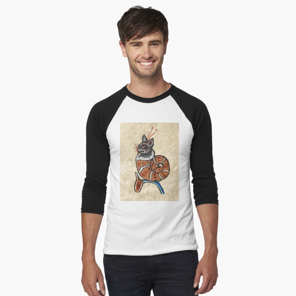 Vista previa del artículo con la obra «Camiseta ¾ estilo béisbol», diseñado y vendido por VintageManiac.