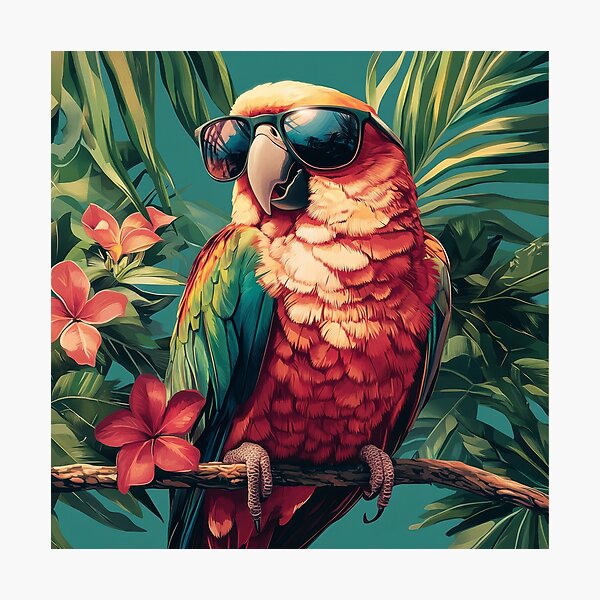 Item preview, Cool Parrots with Stylish Sunglasses designed and sold by ThanaphonTh.