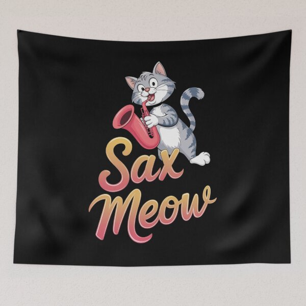 Item preview, Sax meow - Meowsician - Jazz cat designed and sold by JansenGS.