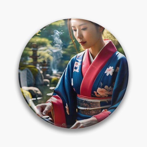 Item preview, Asian Woman Serving Tea designed and sold by Empowercraft.