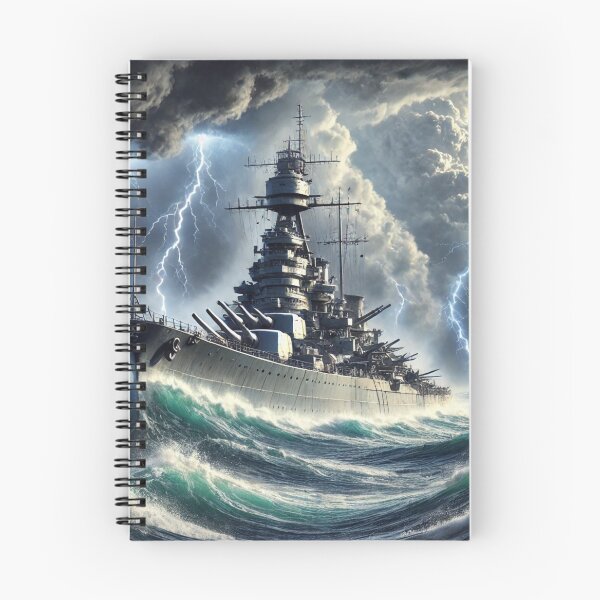 Item preview, WW2 Battleship in the Storm designed and sold by PrintMeOnYou.