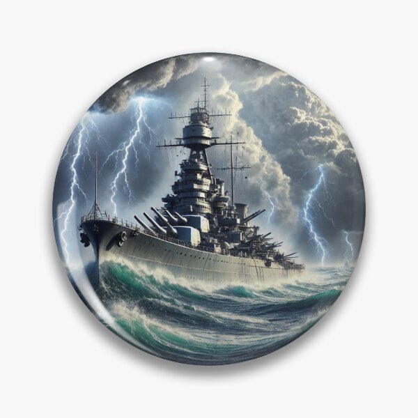 Item preview, WW2 Battleship in the Storm designed and sold by PrintMeOnYou.