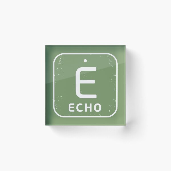 Item preview, NATO phonetic alphabet - Letter E + Morse Code designed and sold by studio838.