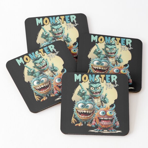 Item preview, Funny Monster Mash T Shirt, Cute Cartoon Monsters Graphic Tee, Spooky Halloween Shirt, Colorful Character Cartoon TShirt designed and sold by MTJ-Mushrooms.
