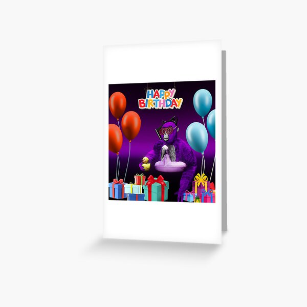 Artikel-Vorschau von Alles Gute zum Geburtstag Gorilla-Tag, designt und verkauft von CreativeJuicesCanada.